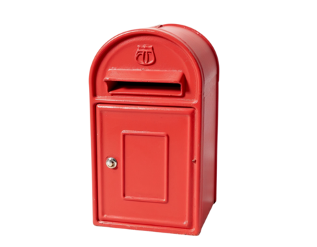 red post box isolated