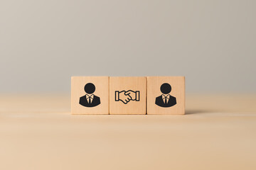 Business ecosystems and partnerships concept. Deal and agreement. Teamwork and business...