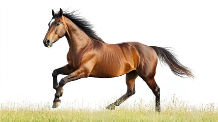 Obraz premium Funny horse, on white background 