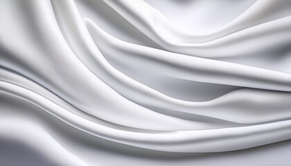 Obraz premium The gray satin texture is a white silver fabric silk panorama background with beautiful 