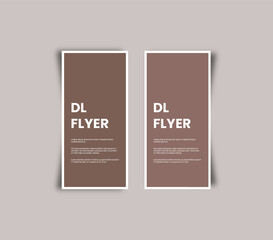 Dl flyer mockup in grey background