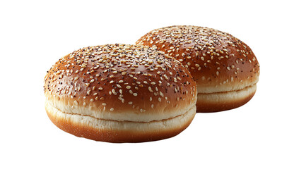 PNG, Burger ingredients, burger bun, isolated on white background, created and generated by AI technologies.