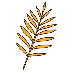Fototapeta premium stylized golden olive branch illustration
