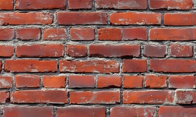 Obraz premium Detailed Red Brick Wall Texture Background