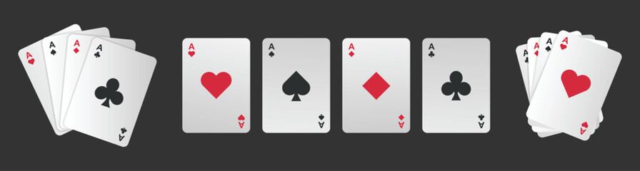 ace card one set flat design