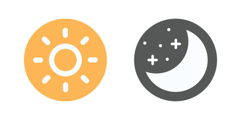 day night flat icon