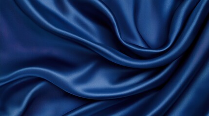 Obraz premium Luxurious blue silk fabric, a smooth and flowing texture background for elegant designs
