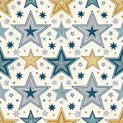 Seamless Star Pattern for Design Creative Studio Graphic Art Modern Aesthetic Bird's Eye View Trendy Decor

