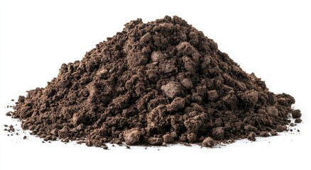 Pile of dark brown soil