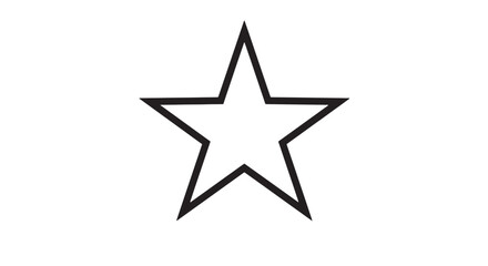 Fototapeta premium Simple Star Outline Vector Illustration