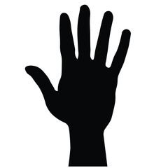 Obraz premium Hand Icon Silhouette Vector Illustration