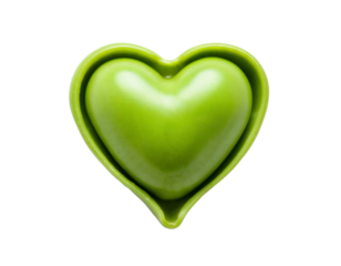 green heart isolated on white