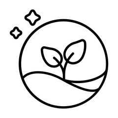 Nature in a sphere a symbol of growth vector illustration