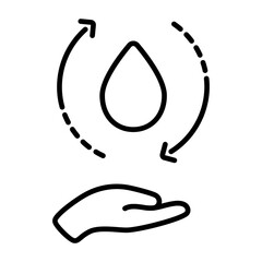 Water saving vector illustration