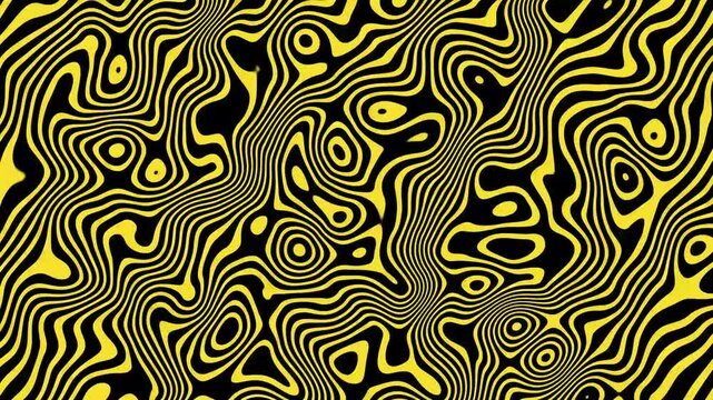 seamless zebra butterfly colorful yellow black skin texture loop circle swirl endless wavy pattern motion illustration background