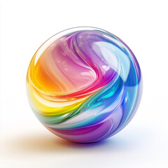 虹色の水の球体　Generated image