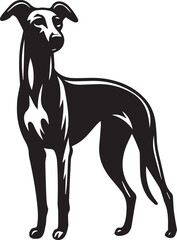 Black and White Vector Dog Illustration | High-Quality Pet Silhouette Art