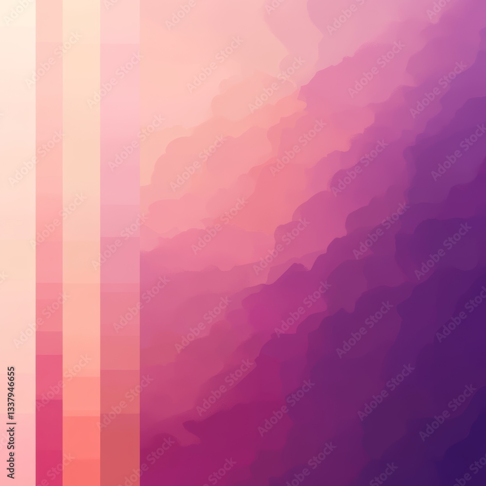 Poster abstract geometric pattern with gradient colors
