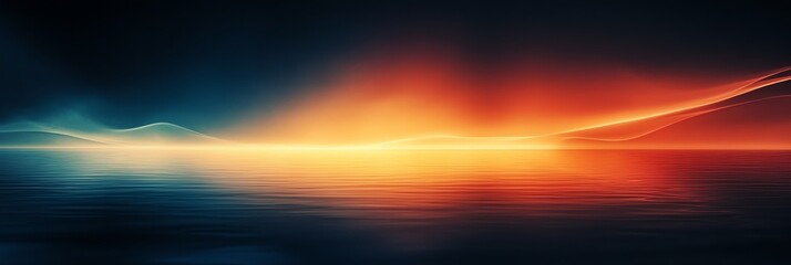 Abstract Water Reflection with Colorful Light Streaks for Backgrounds