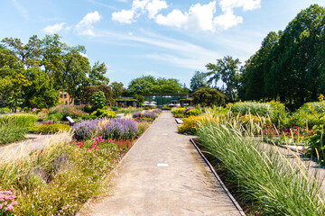 Summer landscape in Montreal Botanical Garden