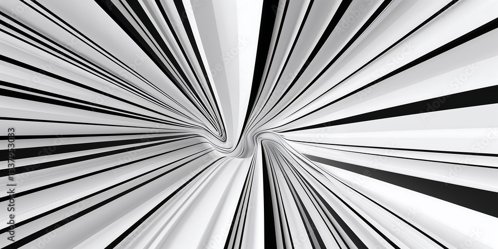 Poster a minimalistic geometric pattern with fine parallel and perpendicular lines forming a subtle optical