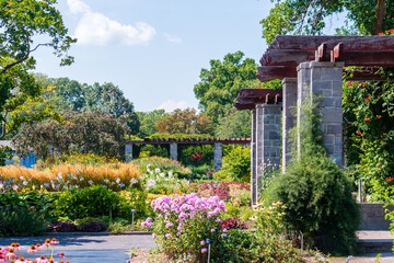 Summer landscape in Montreal Botanical Garden