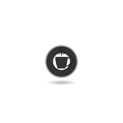 Coffee logo icon with shadow