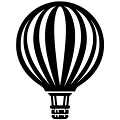 Obraz premium Hot air balloon logo silhouette