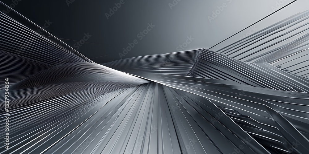 Poster a refined geometric background with ultra-thin diagonal and horizontal lines forming an intricate la