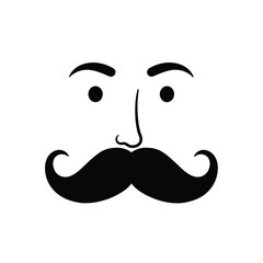 vector mustache icon