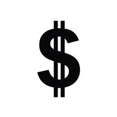 dollar sign isolated on white