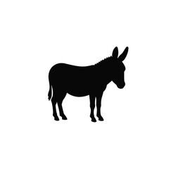 silhouette of a donkey
