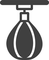 Sporty Punching Bag Silhouette High-Resolution Vector.
