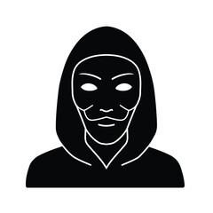 black and white mask