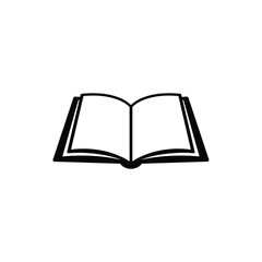 open book on white background