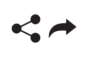 Share icon set. Share arrow, link, arrow symbol. button connection illustration sign collection. vector illustration eps 10.