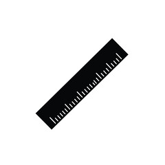 vector illustration of a metal ruler
