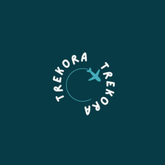 Vector Logo Design Trekora travel company