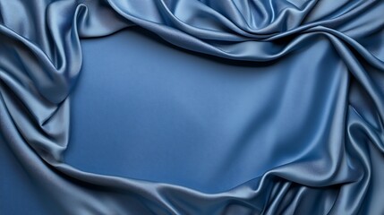 Obraz premium Abstract blue fabric texture soft background artistic content elegant environment close-up view