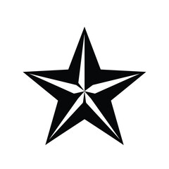 silver star isolated on white