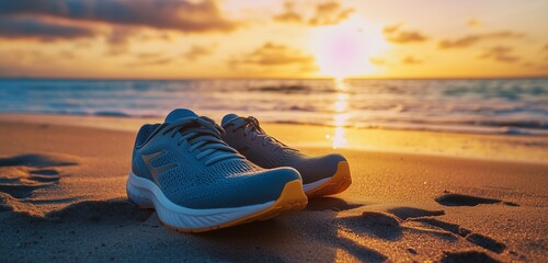  A close-up of a running shoe with detailed tread patterns on the sole.