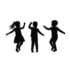 silhouettes of children