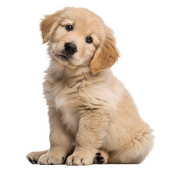 golden retriever puppy isolated on white png