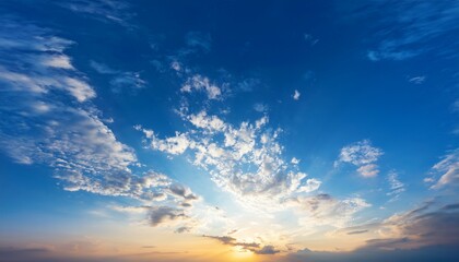 Fototapeta premium beautiful blue sky with white cloud in sunrise