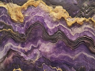 Obraz premium Purple And Gold Abstract Marble Texture Background