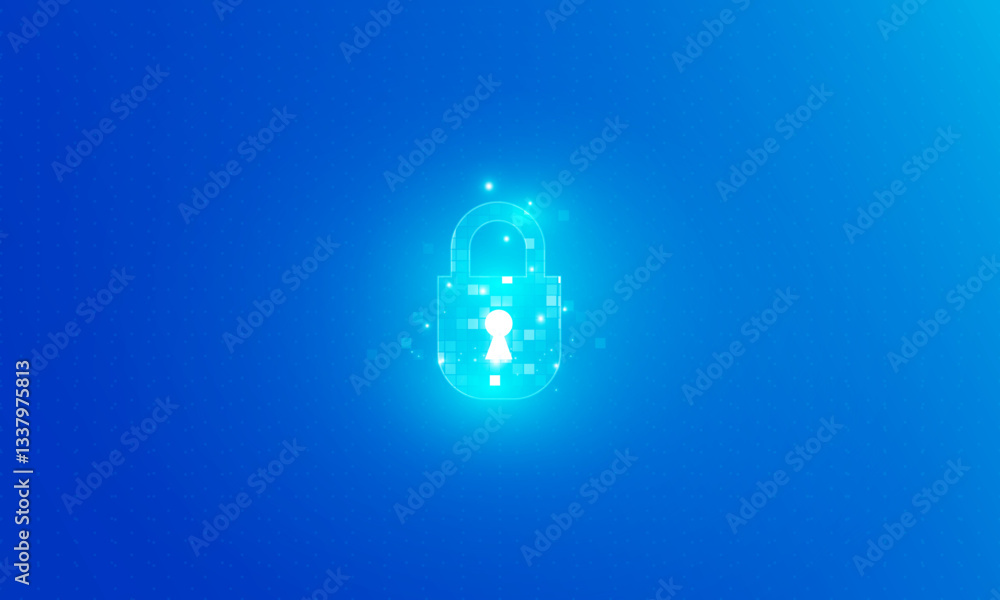 Poster abstract technology hitech communication concept of private key in digital world futuristic key vect