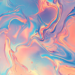 Fototapeta premium Holographic pastel colors create mesmerizing abstract background