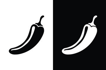 Chili Pepper Icon Vector. Bold Silhouette Illustration for Spicy Designs