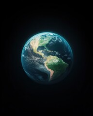 Fototapeta premium Exploring earth’s wonders global perspective digital art outer space aerial view environmental awareness