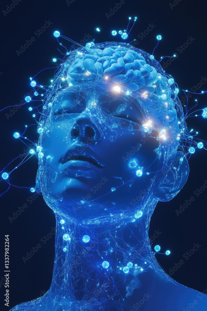Poster neural network: human brain visualization